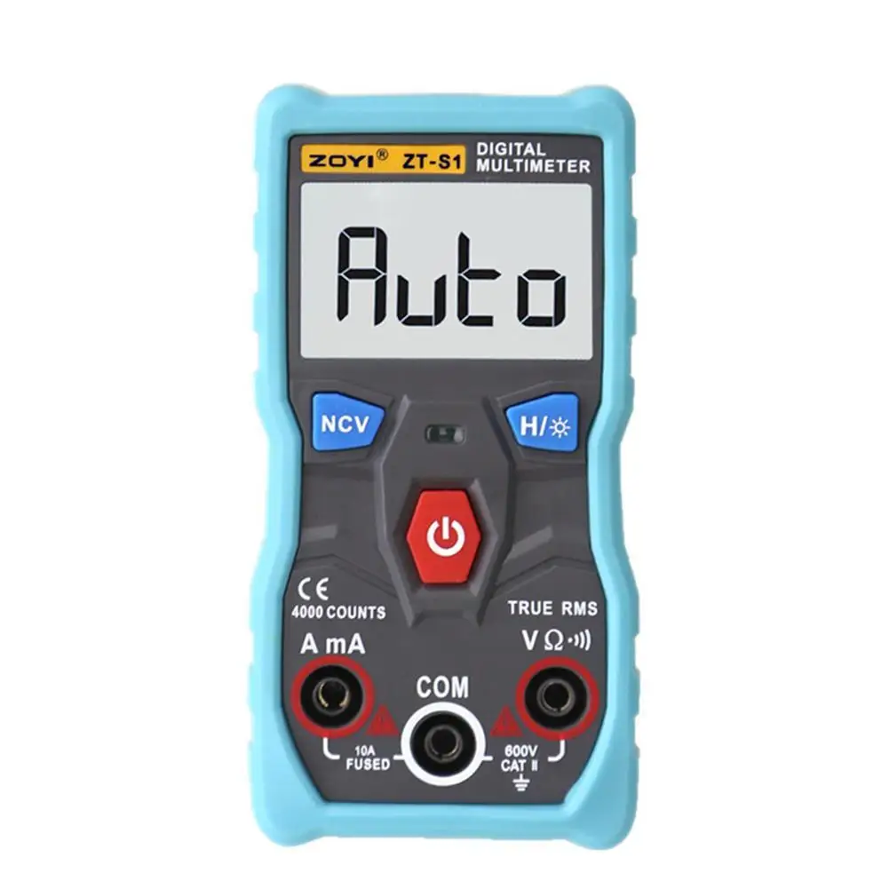 

ZT-S1 Digital Multimeter Tester Autoranging True Automotriz Multimetro with NCV DATA HOLD LCD Backlight Flashlight