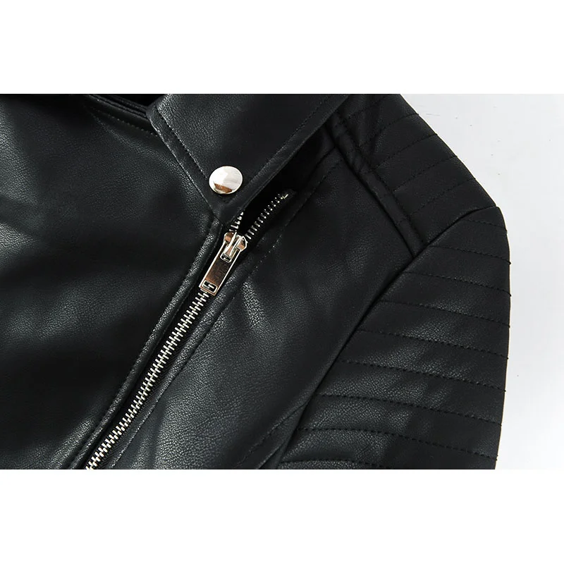 

Streetwear Autumn Women Faux Soft Leather Jacket Short Coat Pu Motorcycle Zipper Punk Leather Jacket Black White Pink Outerwear