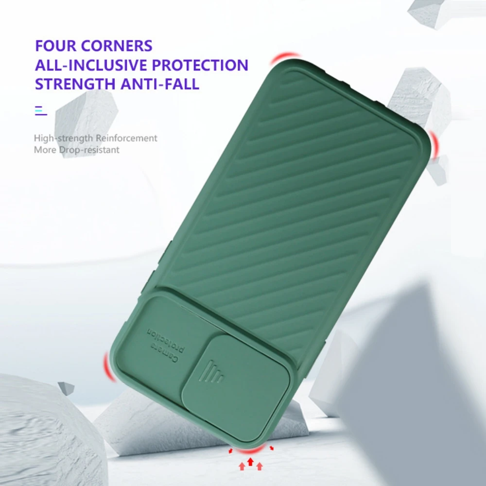 Slide Camera Protection Phone Case For Iphone 11 Pro Max Xr Xs 8 7 Plus Luxury Matte Cover Thin Soft TPU Silicone Back | Мобильные
