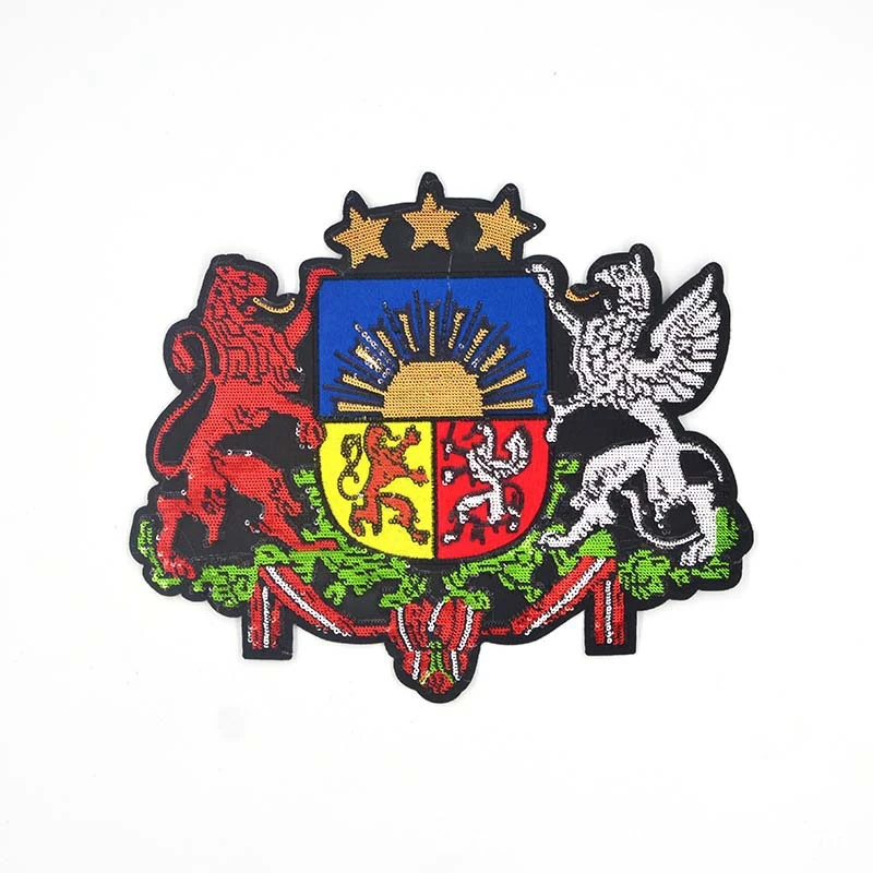 Нормально со стразами и блестками Европейский Лев лошадь заплатками изображения