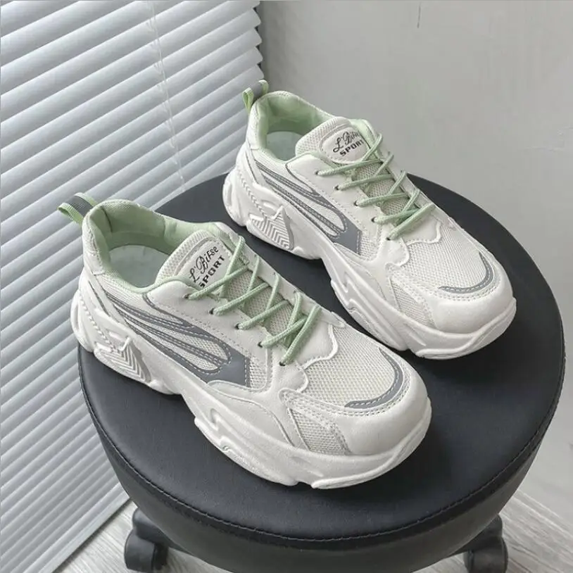 

Новый стиль, женская обувь, повседневная обувь на толстой подошве, спортивная обувь, женская обувь высокого качества, Женские кроссовки с ву...