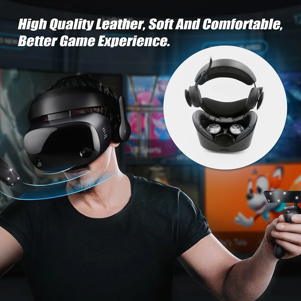 VR Glasses PU Foam Replacement Leather VR Accessorie Set Protective Cover For Odyssey Plus VR Touch Controller Smart Glasses