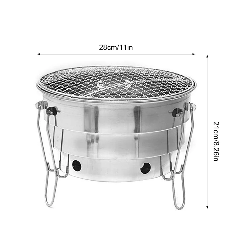 

Outdoor Mini BBQ Grill Stainless Steel Barbecue Grill Folding Charcoal Grill BBQ Portable BBQ Picnic Cooking Tools