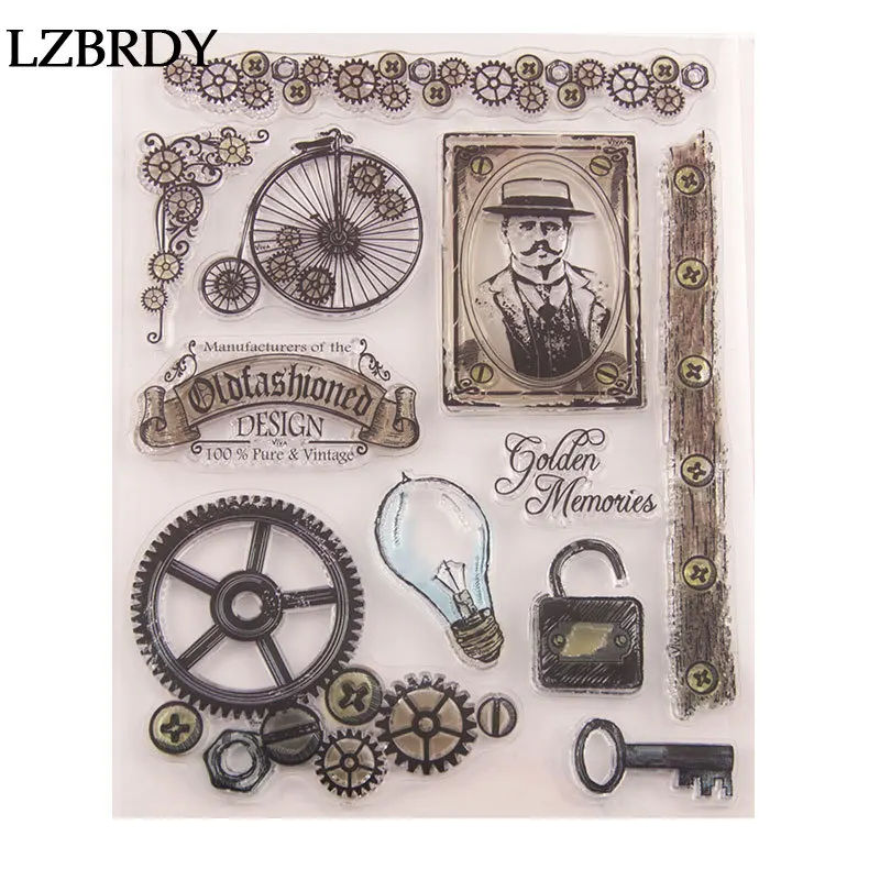 Винтажный светильник для творчества с лампочками прозрачные резиновые марки