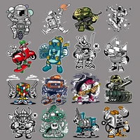 small cartoon pictures set sticker on clothes heat transfer thermal press hoodies diy vinyl washable animal patch shoes transfer
