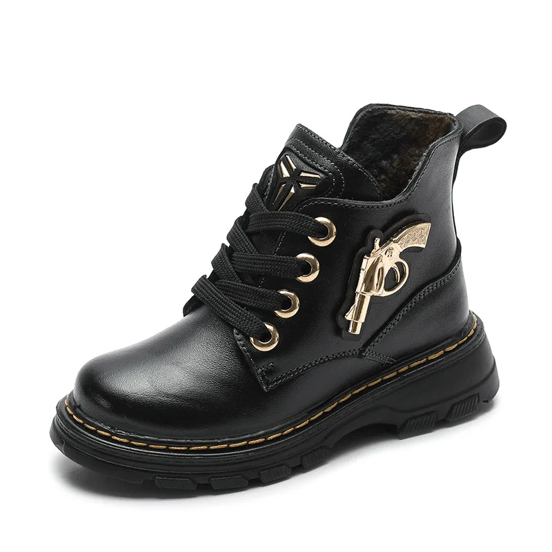 Новинка 2020 Детские Ботинки Martin из свиной кожи обувь в британском стиле для