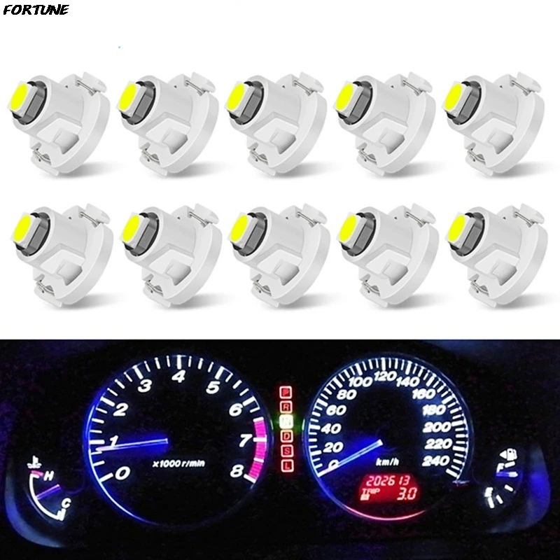 

10pcs/set Ice Blue T3 Wedge 1smd Led Car Cluster Instrument Dash Climate Light Bulbs Climate Control Clock Lamp For Car Parts