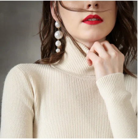 Marwin New-coming Autumn Winter more colorTurtleneck Pullovers Sweaters Primer shirt long sleeve Short Korean Slim-fit tight sw | Женская