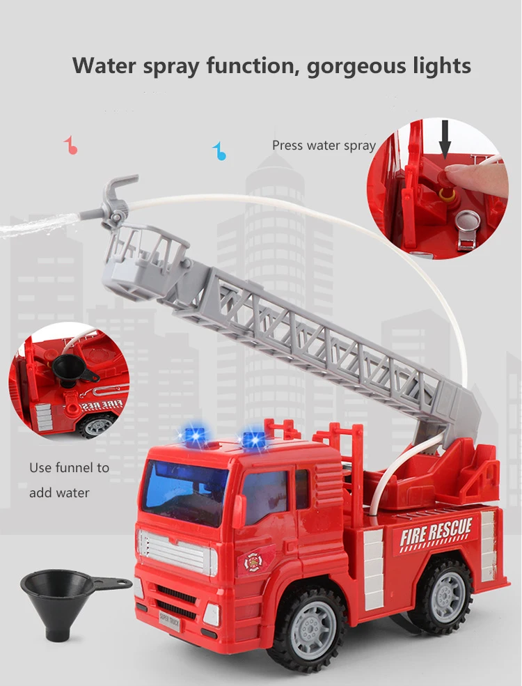 6 Стиль освещения музыкальный инерции для малышей с изображением пожарной машины