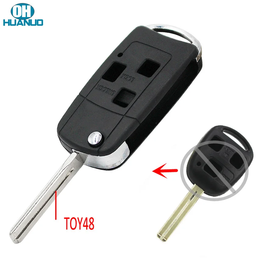 Чехол-книжка для ключа автомобиля модифицированный 3 кнопки Lexus RX300 LS400 LS430 ES330 SC430