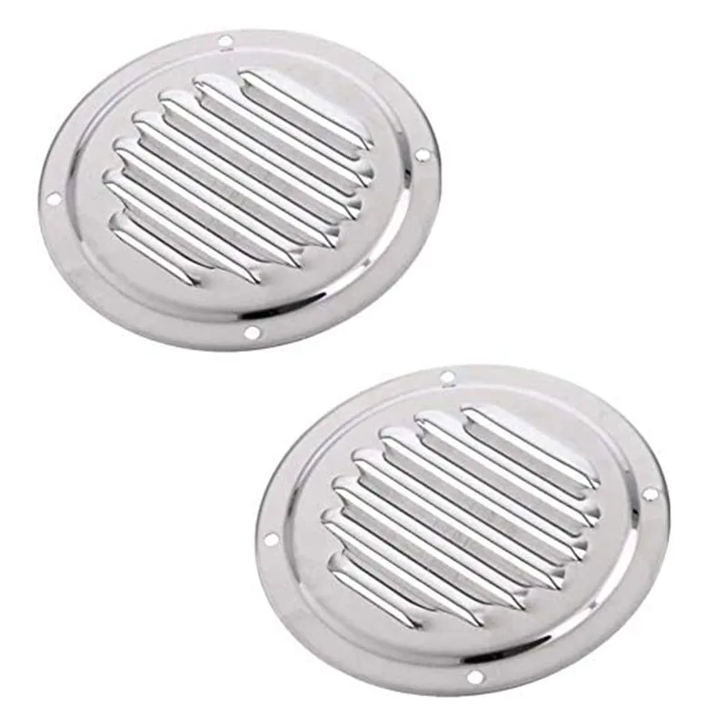

2Pcs 4 Inch Stainless Steel 316 Round Vents, Shutter Vents, Stainless Steel Marine Vents
