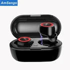 Amsengo Y50 TWS Bluetooth-наушники 5,0; Беспроводные наушники; Стереогарнитура; Спортивные наушники; Микрофон с зарядным футляром для телефона