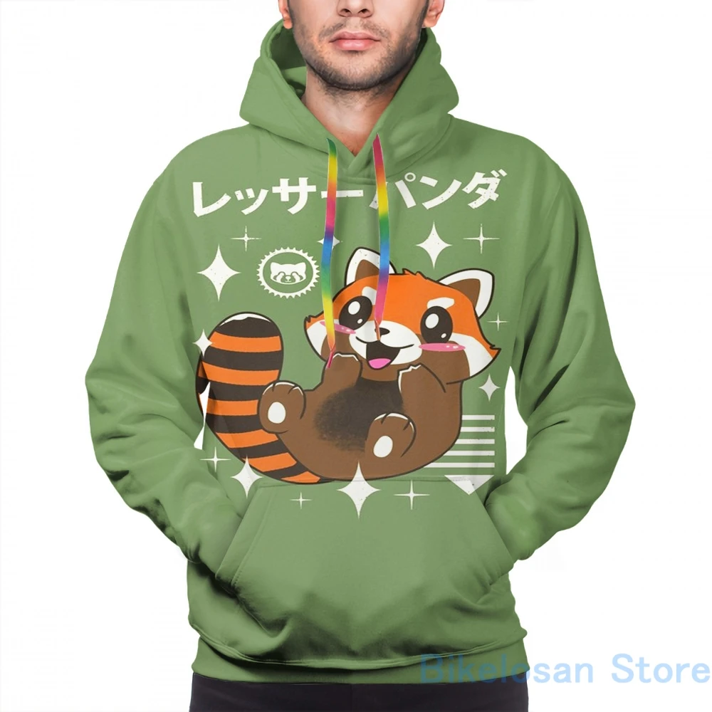 Мужские толстовки свитшоты для женщин забавные Kawaii красная панда принт