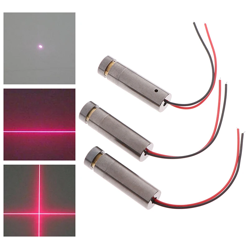 

1 шт. 650 нм 5 МВт красная точка/линия/Крест лазерный модуль головка стеклянный объектив Фокусируемый промышленный класс