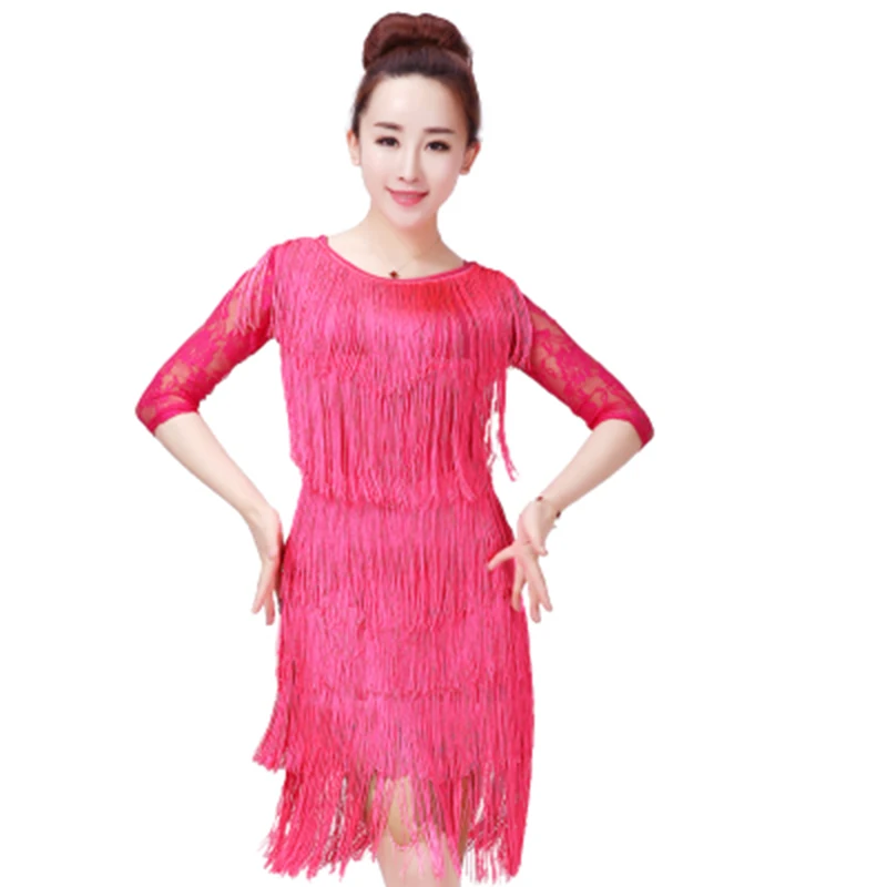 Платье с кисточками для латинских танцев женщин сексуальные женские топы