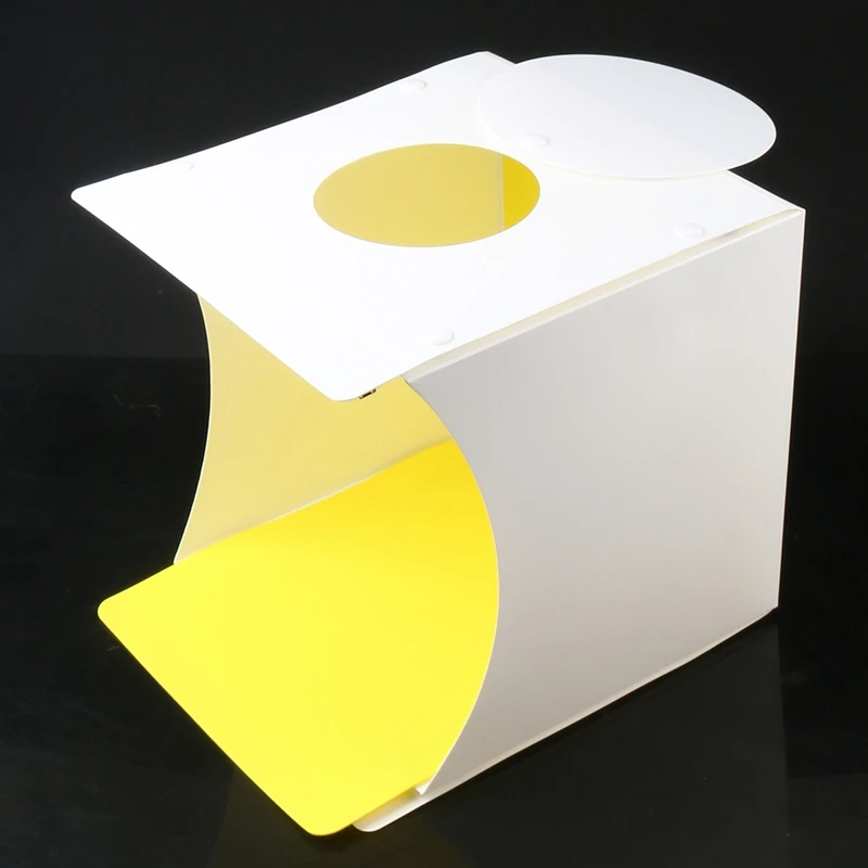 

Mini Photo Studio Box, 8.9 X 9 X 9.5 Inch Portable Photography Light Tent Kit, White Folding Lighting Softbox With 40 Led Lights
