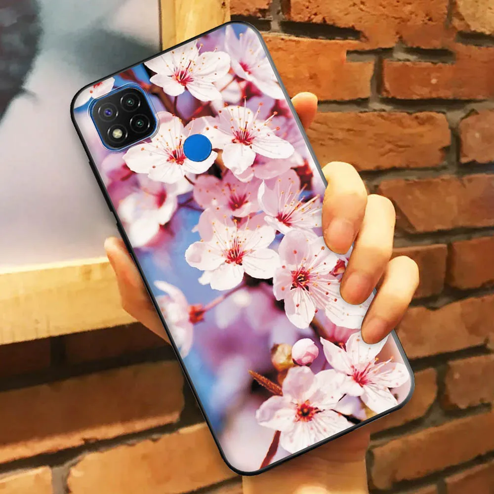 Чехол для Redmi 9C противоударный бампер Xiaomi с милым котом волком силиконовый мягкий