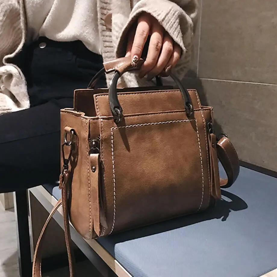 Женская сумка тоут из ПУ кожи роскошная брендовая в стиле ретро 2019|Сумки с