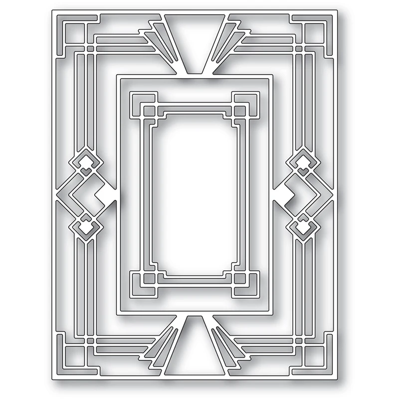 

New Arrival Rectangle Frame Metal Cutting Dies for Scrapbooking Stencil Knife Mould Blade Punch Model Craft Decoration Template