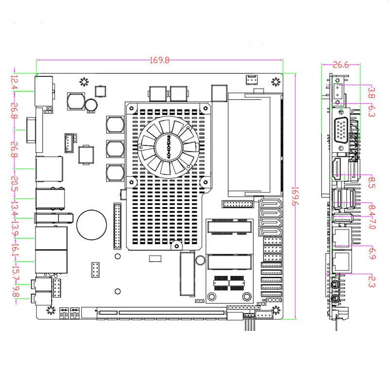 Embedded main board Intel core i5-3210M processor Fanless Mini ITX industrial Motherboard | Компьютеры и офис