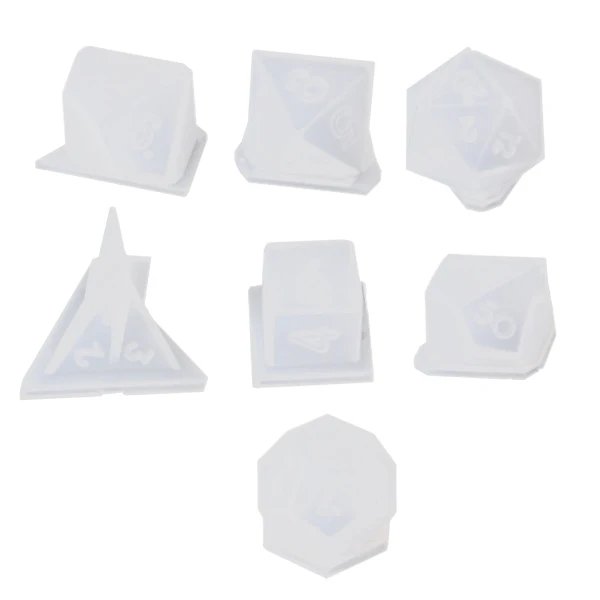 

22 Pcs Crystal Epoxy Set Dice Dice Grain Fillet Multi-Specification Digital Game Mirror Crystal Epoxy Mold DIY Handmade