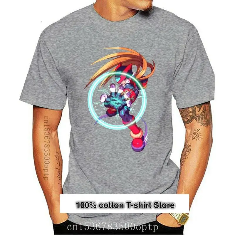 

Camiseta a la moda para hombre y mujer, camiseta divertida, camiseta estampada personalizada Megaman Zero, nueva