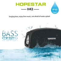 hopestar h43 wireless bluetooth speaker for phone computer 20w outdoor ipx6 waterproof super bass stereo loudspeakers with strap