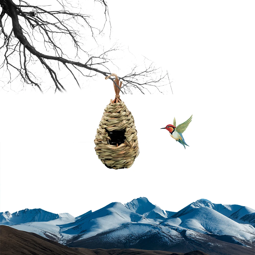 High Quality Birds Nest Natural Grass Egg Cage Outdo Ative Weaved Hanging Parrot House Useful | Дом и сад