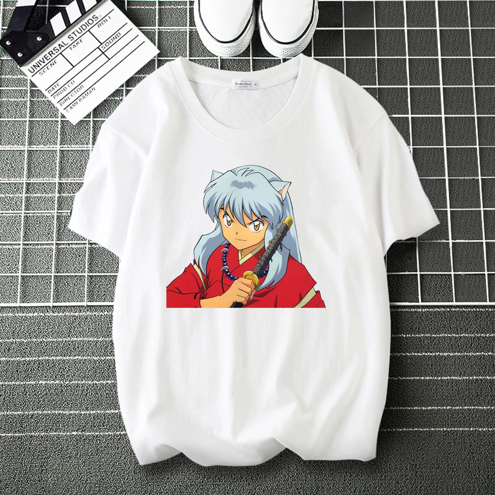 

Новинка 2020, футболки Inuyasha из 100% хлопка для мужчин и женщин, повседневные футболки в стиле хип-хоп, летние брендовые топы, Мужская футболка в с...