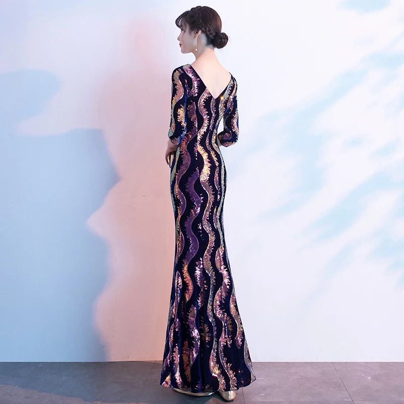 Wei yin AE0261 Robe De Soiree новый стиль Роскошные вечерние платья с коротким рукавом 2020