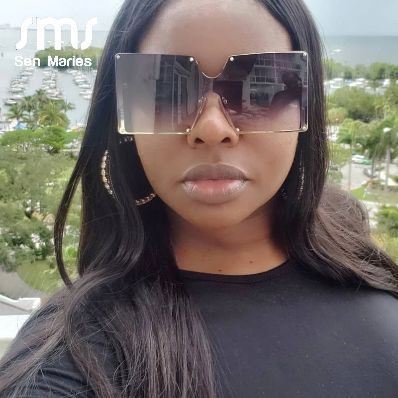 2020 модные квадратные солнцезащитные очки женские брендовые дизайнерские