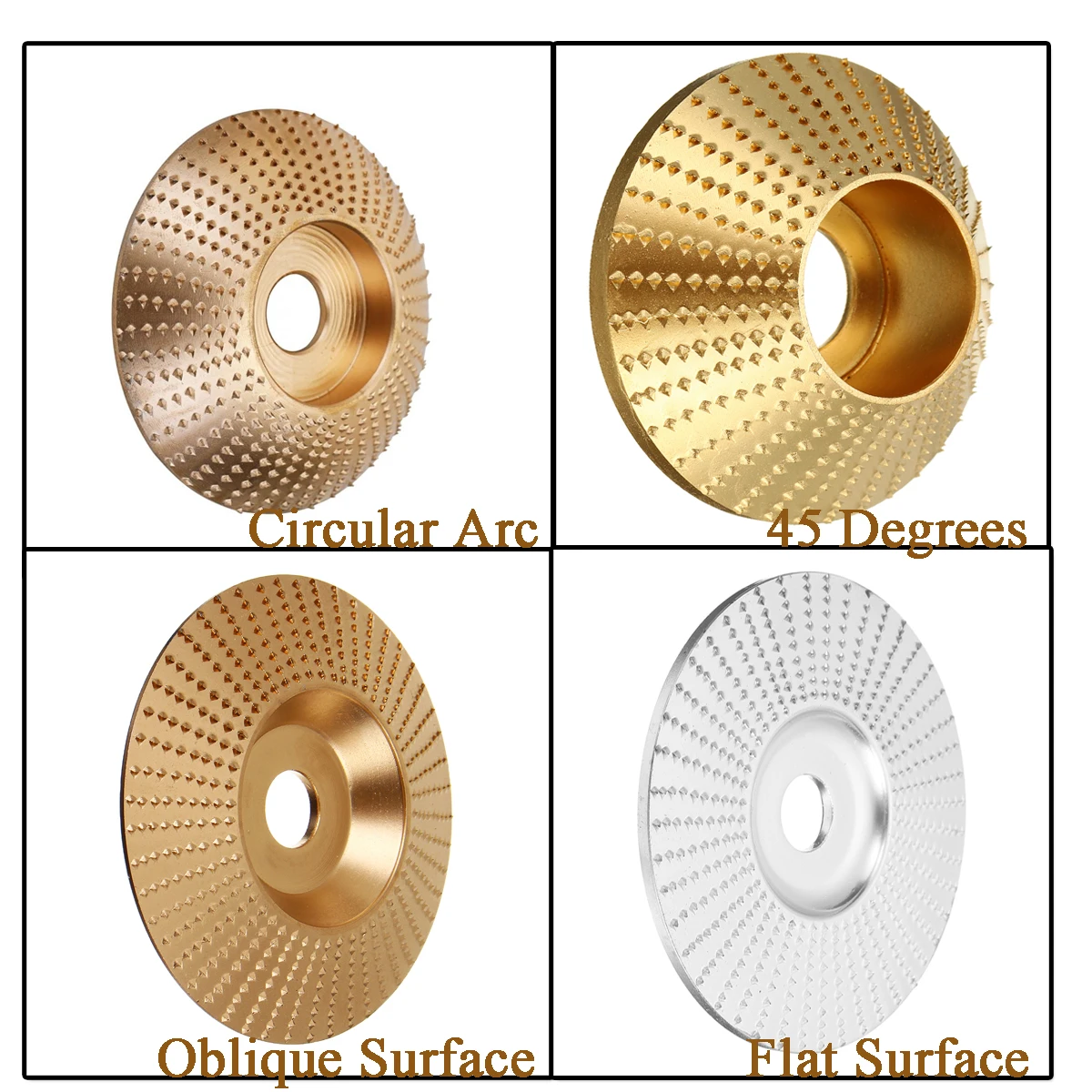 

Шлифовальный круг для дерева, шлифовальный диск, шлифовальный диск для резьбы по дереву, абразивный инструмент 75/85/100 мм, серебристый/золото...
