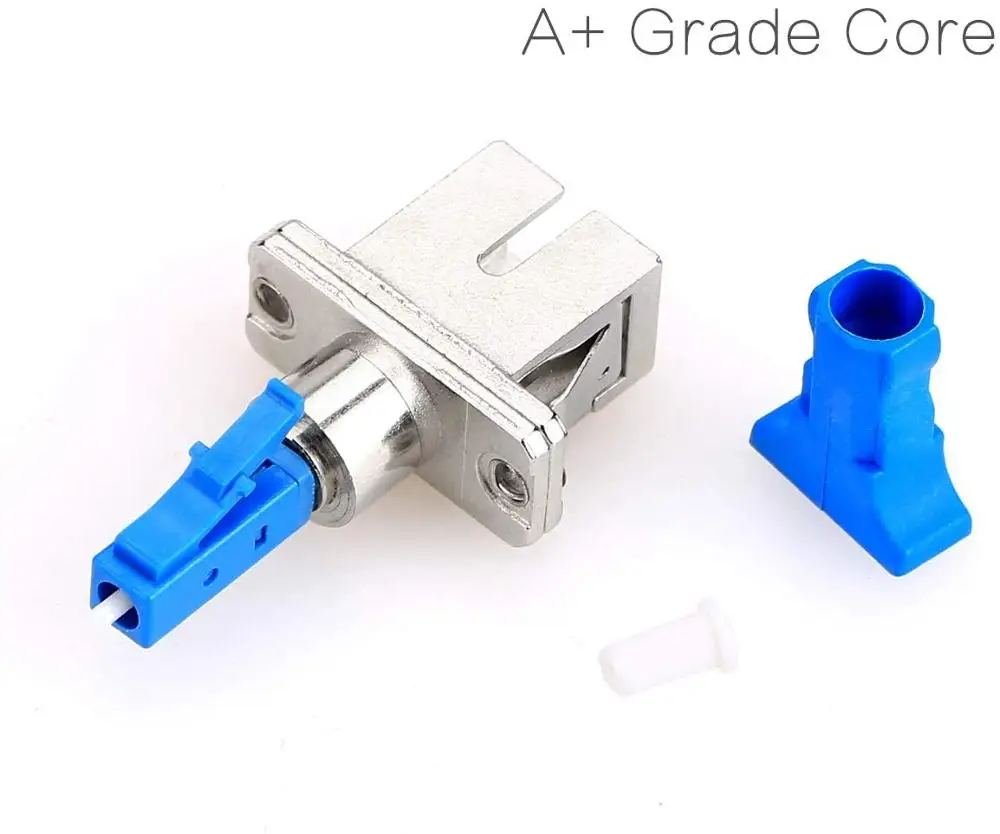 2 pieces /pack Single Mode 9/125 LC Male to SC Female Hybrid Optical Fiber Adapter Connector
