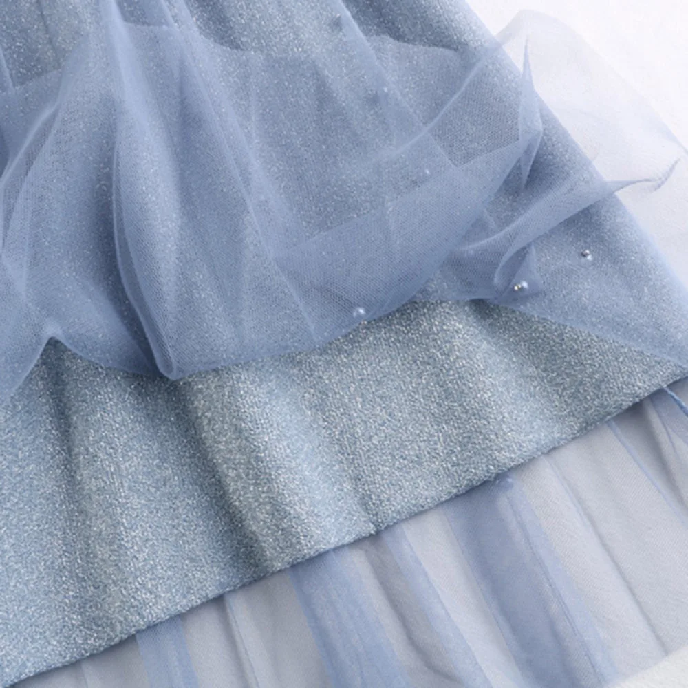 

Fashion Fairy Mesh Skirt Women Summer Two Layered Design Street Korean Chic Pleated Skirts 2021 Elastic Waist Pink Black Blue
