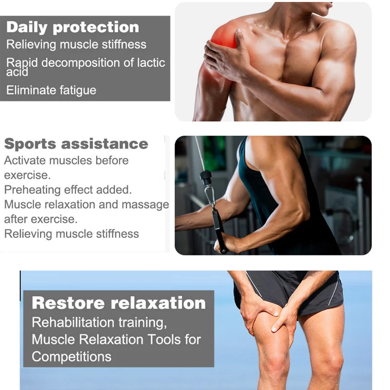 Высокое качество 7 головок мышечный массажный пистолет Мышечная Релаксация