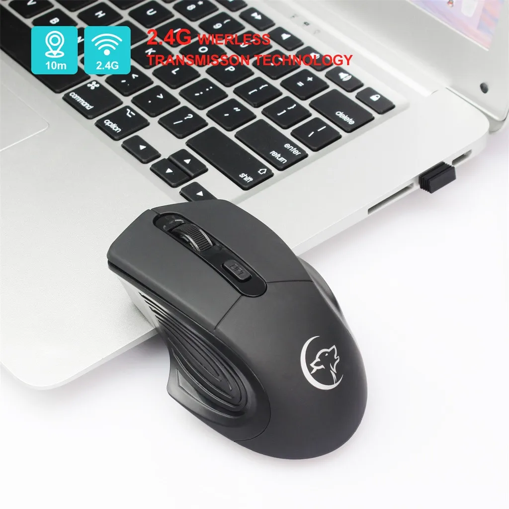 2,4 ГГц Беспроводная оптическая USB игровая мышь 2400 dpi перезаряжаемая Бесшумная мышь эргономичная мышь s Raton Inalambrico Ordenador