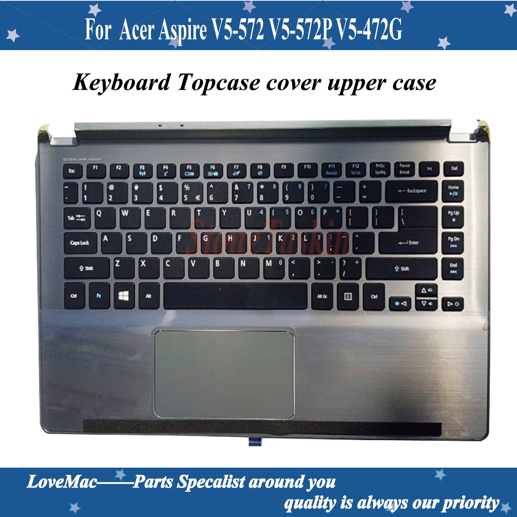 

Original for for Acer Aspire V5-472 V5-473 v7-481 Palmrest & Keyboard Topcase cover upper case in English black