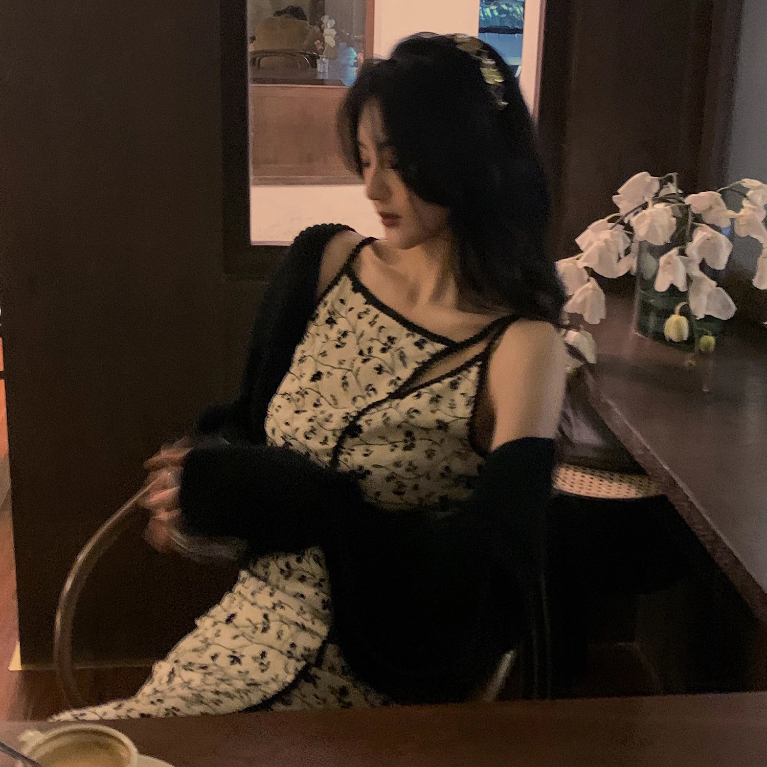 

New cardigan knitted coat for women's early spring 2021 new women's wear Harajuku cape with knitwear