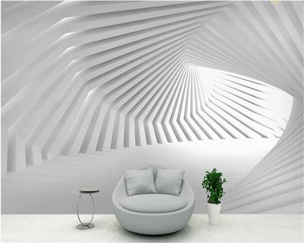 

beibehang papel de parede Customized modern new abstract architectural polygonal ball 3d stereo space TV background wallpaper