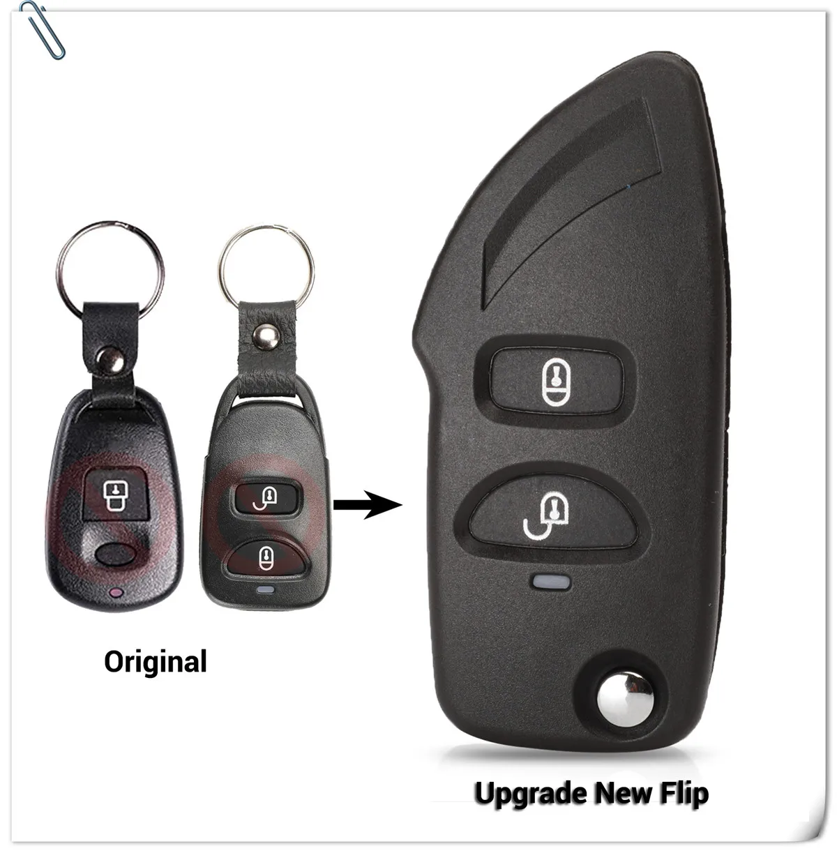 Jingyuqin чехол для ключей HYUNDAI Elantra, Santa Fe Eagle Terracan Trajet Fit Kia Carens Автомобильный ключ 2 кнопки модифицированный пульт дистанционного ключа оболочки