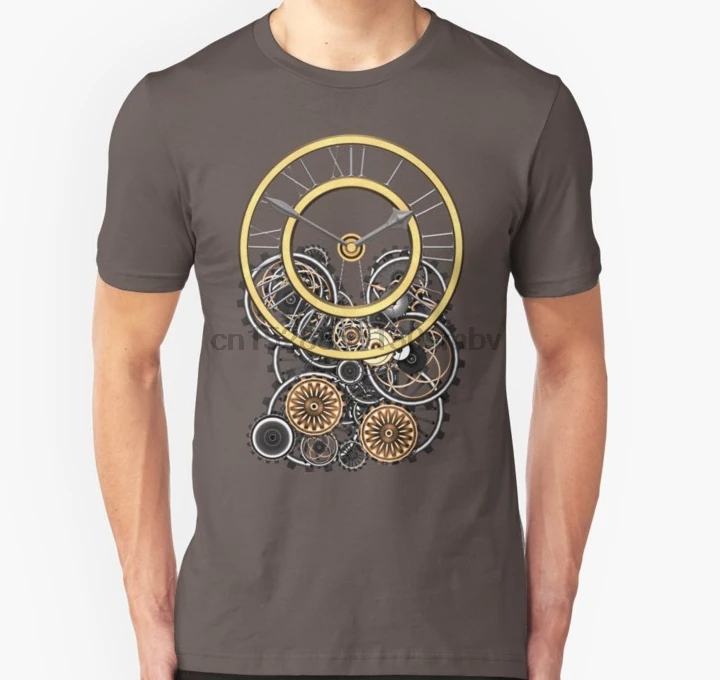 

Men tshirt Stylish Vintage Steampunk Timepiece Steampunk T Shirts Slim Fit T Shirt women T-Shirt tees top