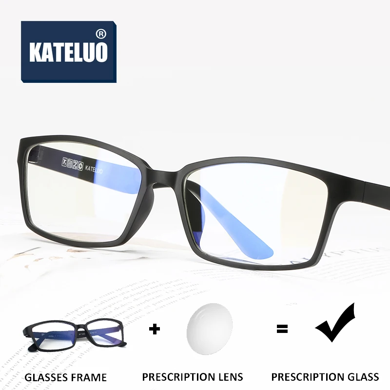 

KATELUO 2020 Unisex Photochromic Prescription Glasses Optical Eyeglasses Frame Glasses with diopters minuse 13032