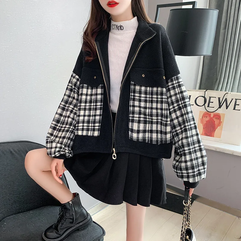 

Cardigan Knit Cardigan Women Sweater Loose Elegant Pull Femme Print Short Casual Coat V Neck Sweater Female Cardigan Sueter Coat