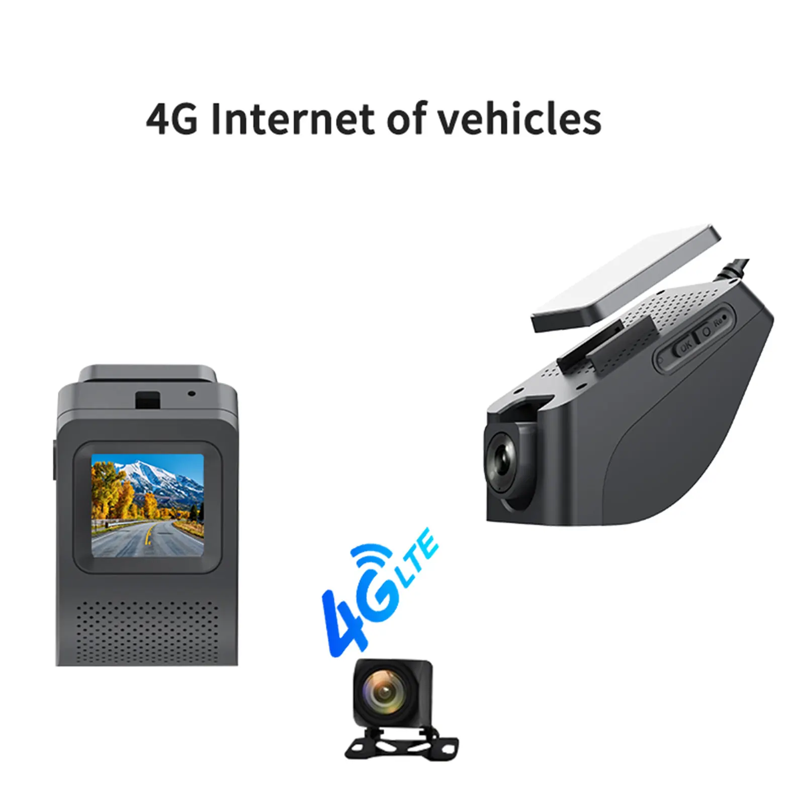 

Видеорегистратор с двумя камерами 1080P, 4G, Wi-Fi, GPS, ночное видение