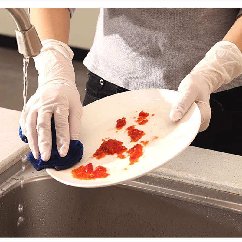 Одноразовые латексные перчатки 20 шт./лот для уборки еды универсальные прочные