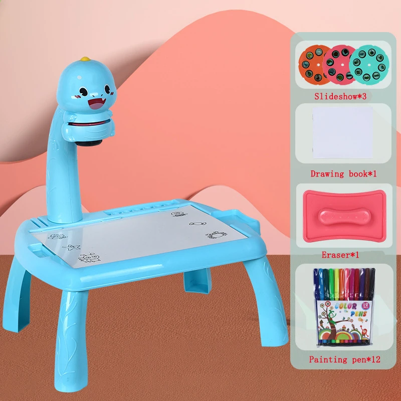 

детский стол проектор，детский стол，доска для рисования，проектор для рисования，доска，Обучающие игрушки для детей, проекционная доска д...