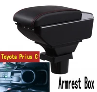 for toyota prius c armrest box central store content box with cup holder ashtray usb prius armrests box