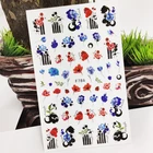 3D наклейки для ногтей, цветные цветы, буквы, наклейки для ногтей, осенний дизайн, наклейки для маникюра, слайдер, наклейка, украшение для дизайна ногтей