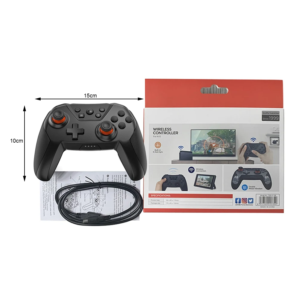 

Bluetooth Gamepad Vibration Turbo Dual Motor Wireless Controller for Switch Pro Game Console with Wakeup Function