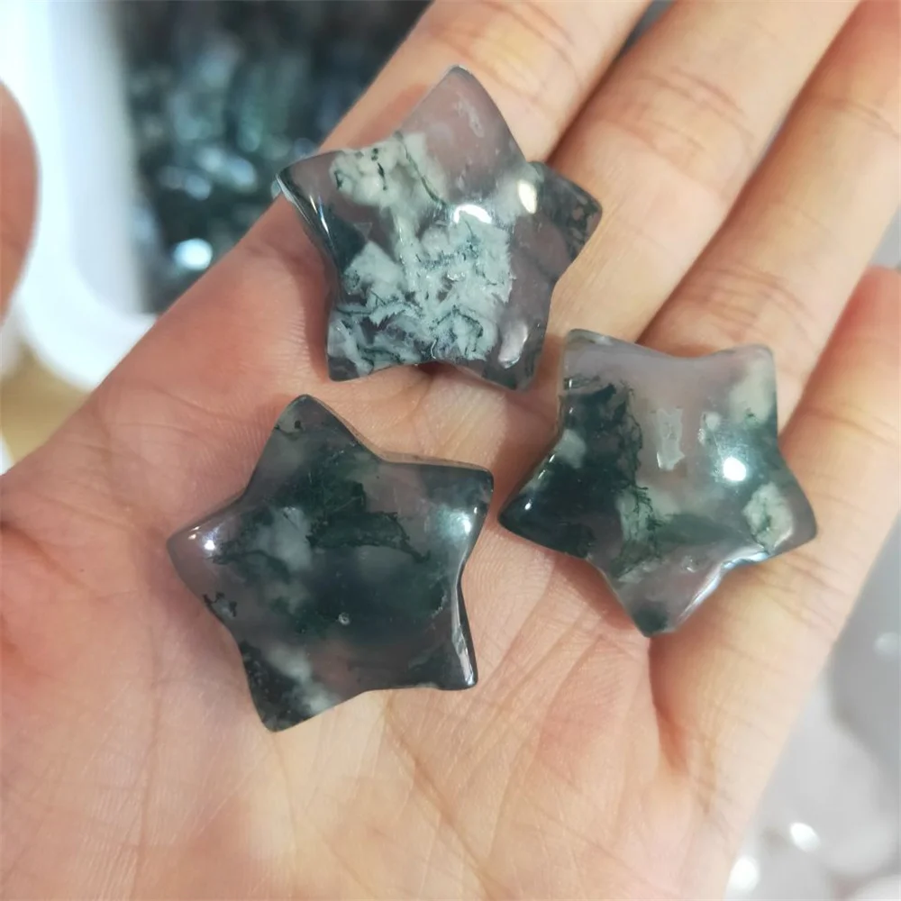 

Звезда из натурального водного агата, звезда из кварцевого кристалла, мини Звезда, резьба из кристаллов, украшение для дома, образец минерал...